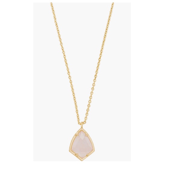 Kendra Scott Jewelry - Kendra Scott ‘Cory’ Semiprecious Stone Rose Quartz and 14K Gold Plated Necklace